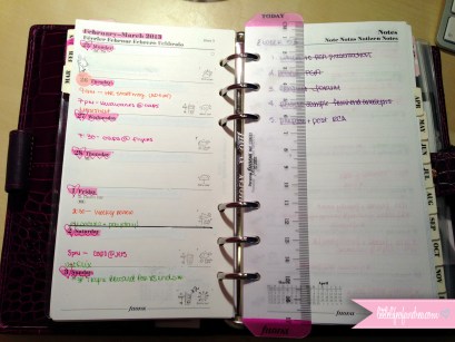Week 9 Filofax